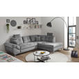 ECKSOFA Grau Velours  - Schwarz/Grau, KONVENTIONELL, Kunststoff/Textil (275/218cm) - Carryhome