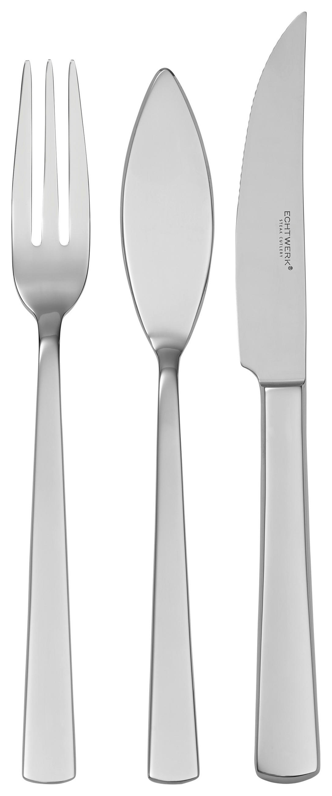 STEAKBESTECK 18-teilig  - Edelstahlfarben, MODERN, Metall - Echtwerk