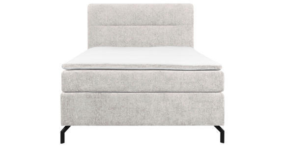 BOXSPRINGBETT 140/200 cm  in Hellgrau  - Hellgrau/Schwarz, Design, Textil/Metall (140/200cm) - Esposa