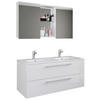 BADEZIMMER 3-teilig  in 112 cm  - Alufarben/Weiß, MODERN, Keramik/Holzwerkstoff (112cm) - MID.YOU