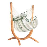  HÄNGEMATTE Grün, Hellgrün, Beige, Greige Gestell  - Greige/Eukalyptusholzfarben, KONVENTIONELL, Holz/Textil (100/152/92cm) - La Siesta