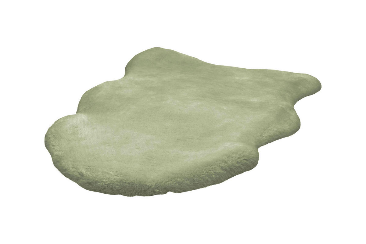 HOCHFLORTEPPICH 60/90 cm Rabbit Sheepskin 225 Mint Mintgrün  - Mintgrün, KONVENTIONELL, Textil (60/90cm)