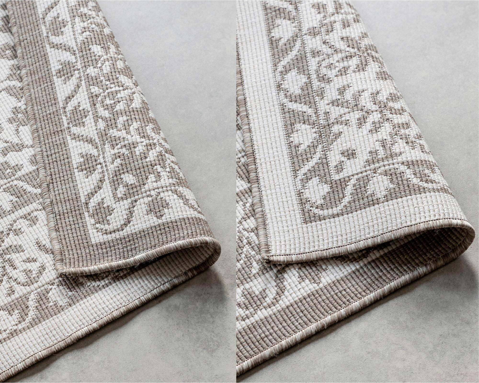 OUTDOORTEPPICH 120/170 cm Gemini Cappuccino, Weiß  - Weiß/Cappuccino, Design, Kunststoff (120/170cm) - Hanse Home