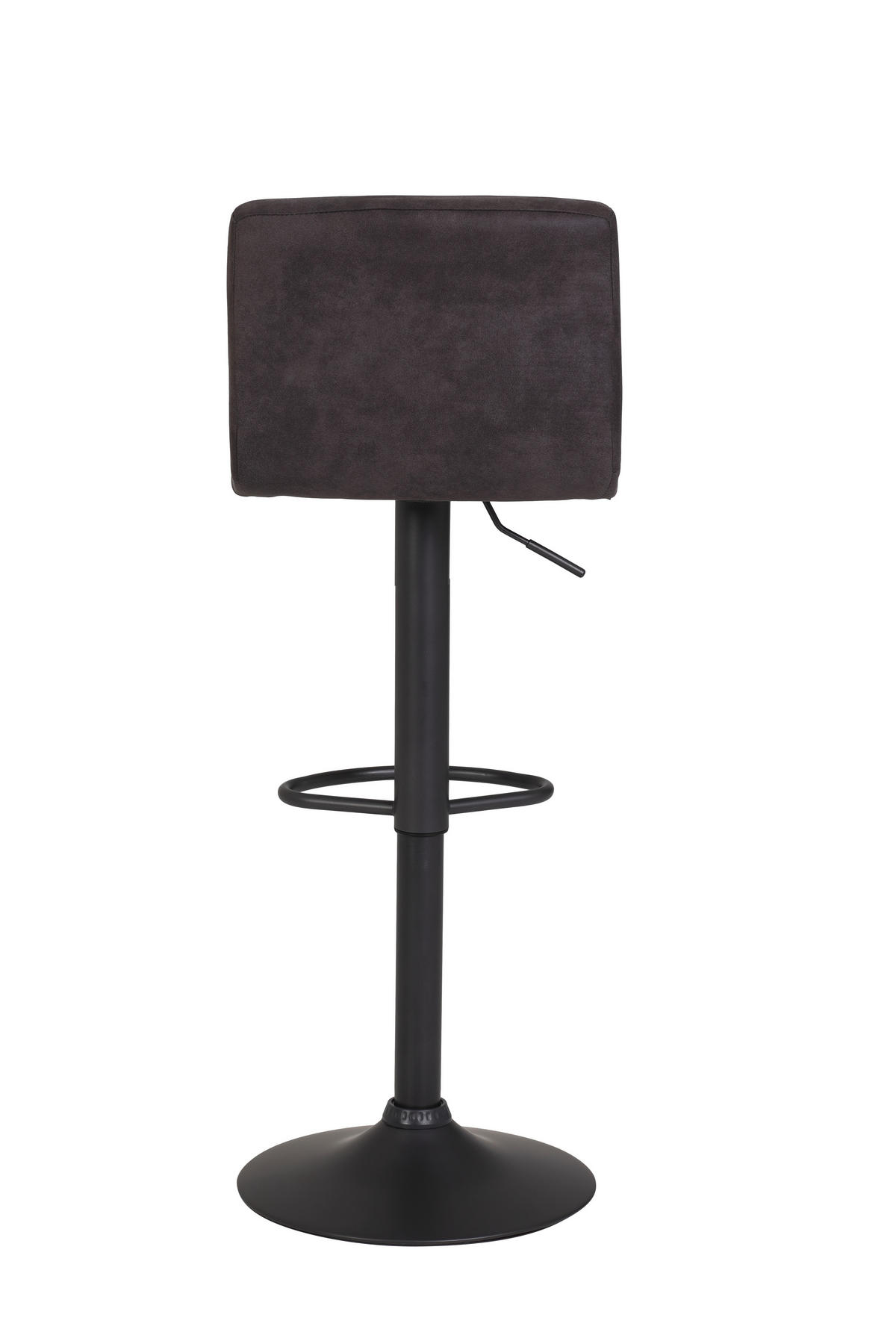 BARHOCKER-SET Mikrofaser Anthrazit Stahl Sitzfläche 360° drehbar  - Dunkelgrau/Anthrazit, MODERN, Textil/Metall (40/85/48cm) - MID.YOU
