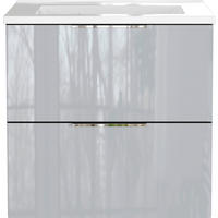 WASCHTISCHKOMBI  - Chromfarben/Silberfarben, Design, Glas/Keramik (61/61/46cm) - Germania