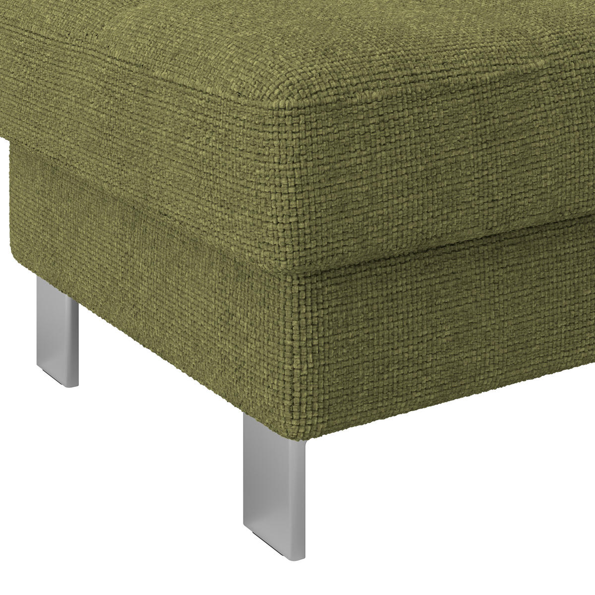 HOCKER in Textil Khaki  - Khaki, Modern, Textil/Metall (90/44/73cm) - MID.YOU