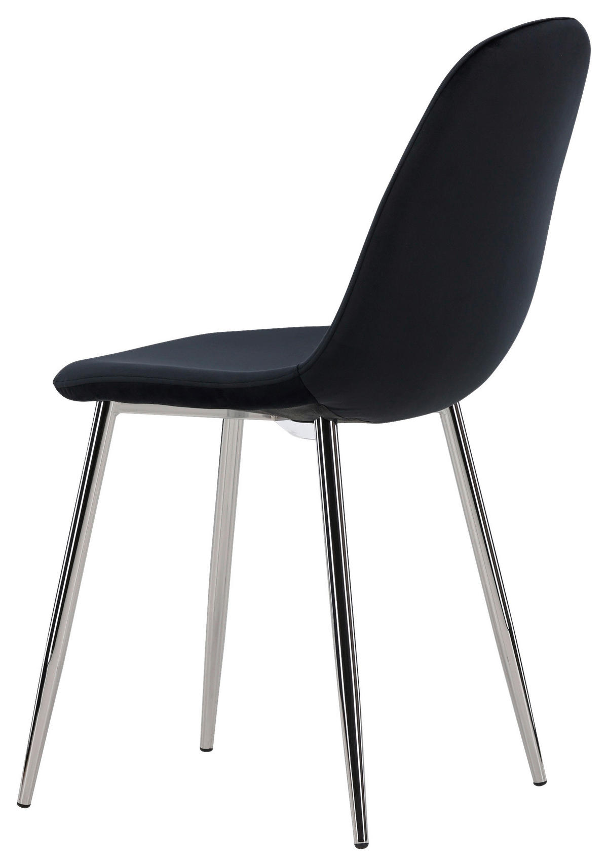 STOLSET 2 styck stål sammet  - svart, Design, metall/textil (45/90/52cm) - Livetastic