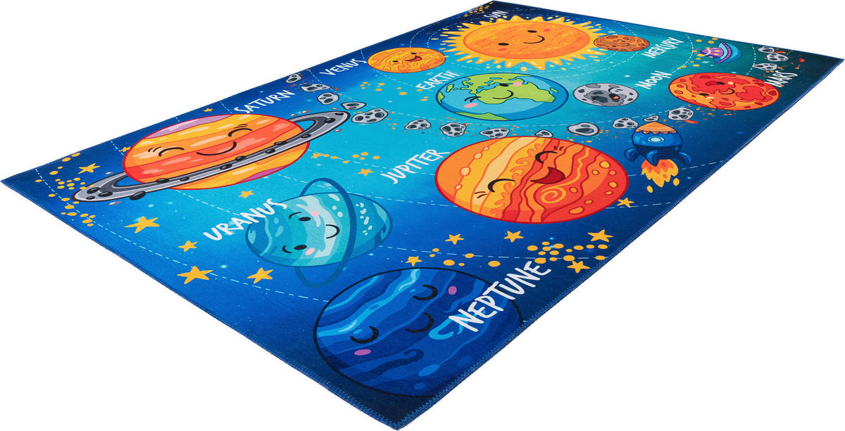 KINDERTEPPICH 80/120 cm  - Blau, Design, Textil (80/120cm) - Ben'n'jen