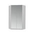 ECKSCHRANK in Weiß - Alufarben/Weiß, Design, Glas/Holzwerkstoff (117/197/117cm) - Carryhome ECKSCHRANK in Weiß - Alufarben/Weiß, Design, Glas/Holzwerkstoff (117/197/117cm) - Carryhome
