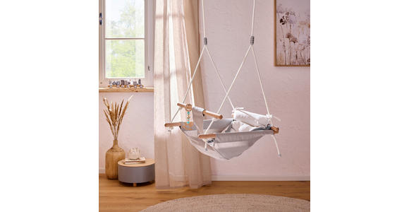 BABYSCHAUKEL ENJOY - Naturfarben/Weiß, Basics, Holz/Kunststoff (45/70/170cm) - My Baby Lou