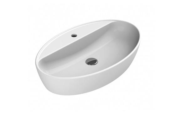 WASCHBECKEN 67/13,5/42,5 cm  - Weiß, Design, Keramik (67/13,5/42,5cm) - Sadena