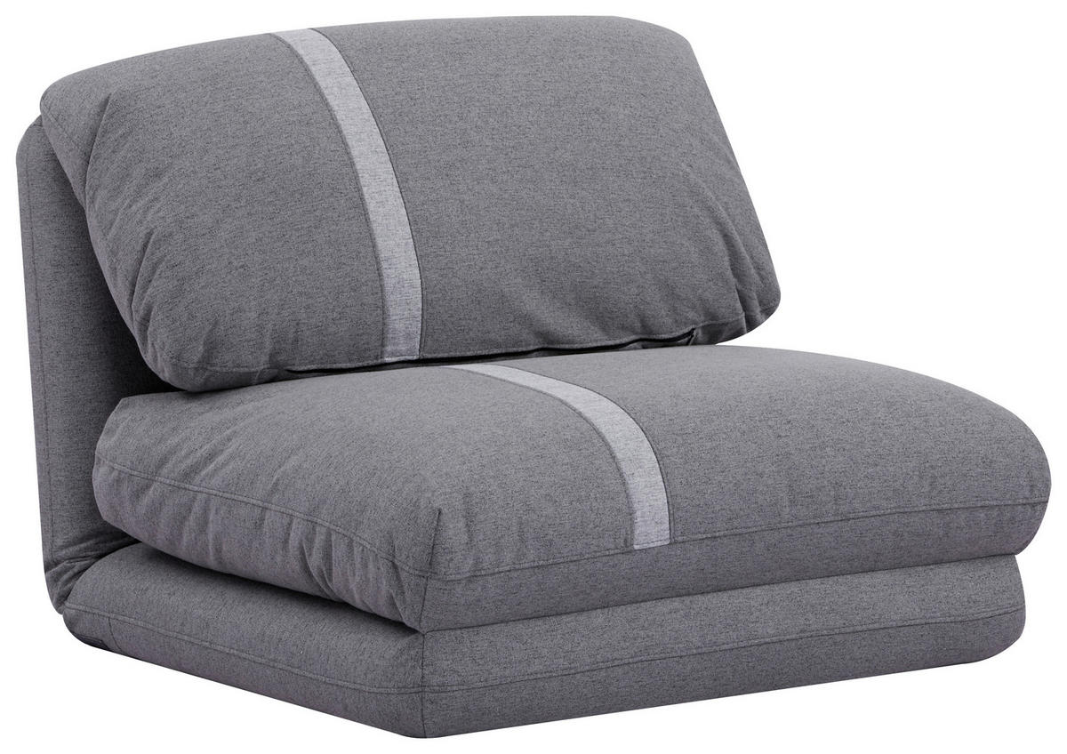 SCHLAFSESSEL  in Webstoff Dunkelgrau  - Dunkelgrau/Hellgrau, Design, Textil (78/58/82cm) - Livetastic