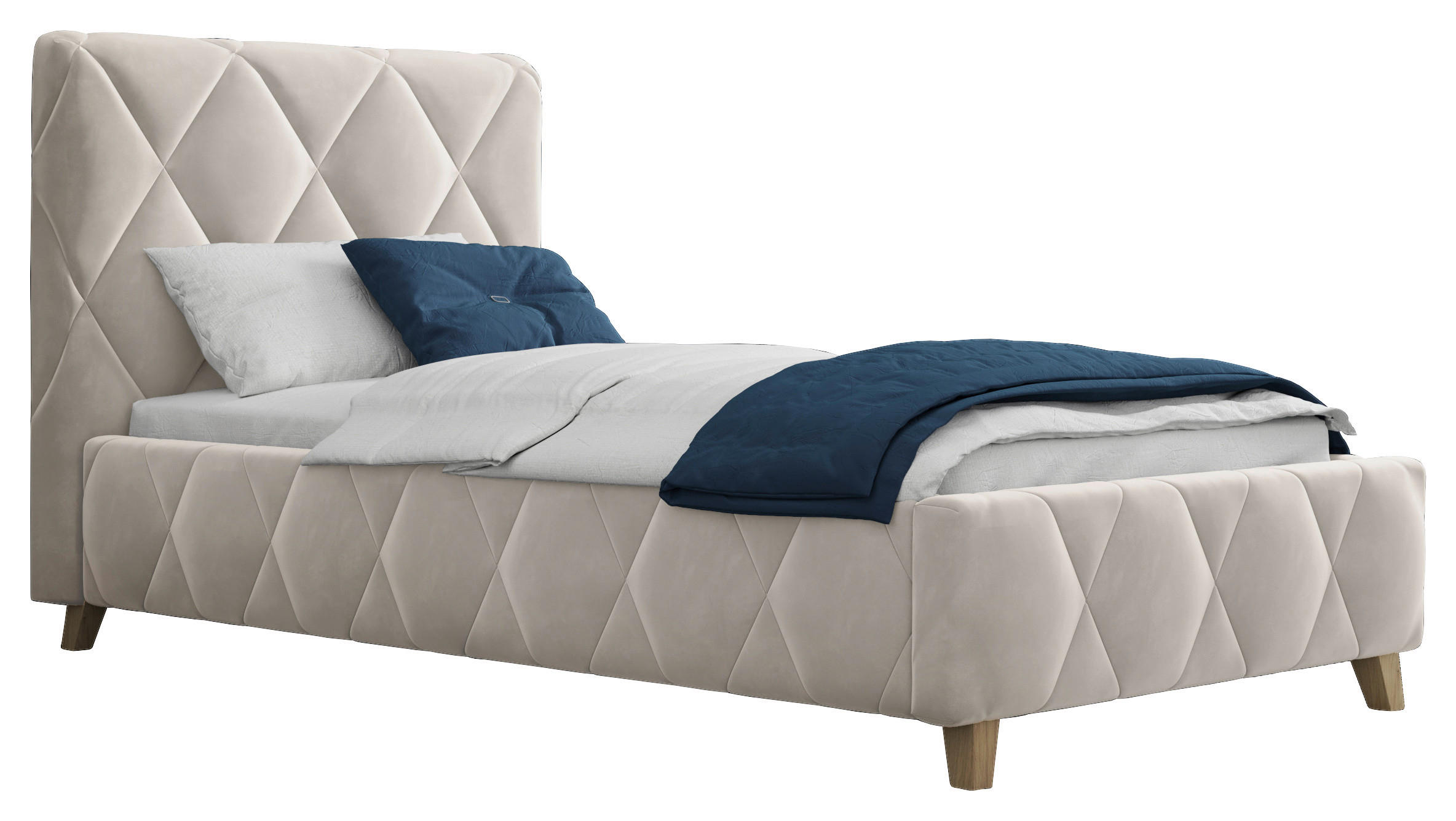 POLSTERBETT 100/200 cm  in Creme  - Creme, Modern, Holz/Holzwerkstoff (100/200cm) - MID.YOU