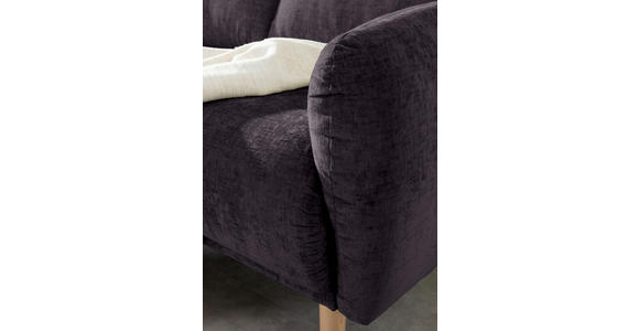 ECKSOFA Dunkelgrau Flachgewebe - Dunkelgrau/Buchefarben, KONVENTIONELL, Holz/Textil (144/230cm) - Carryhome