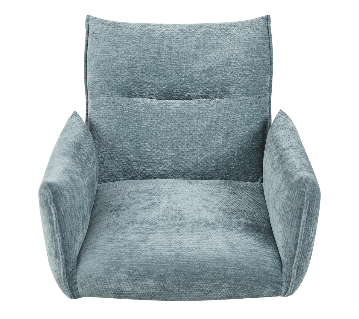 ARMLEHNSTUHL  Sitzfläche 360° drehbar, automatische Rückholfunktion Leinenoptik  - Blau/Schwarz, Design, Textil/Metall (67/86/62cm) - Stylife