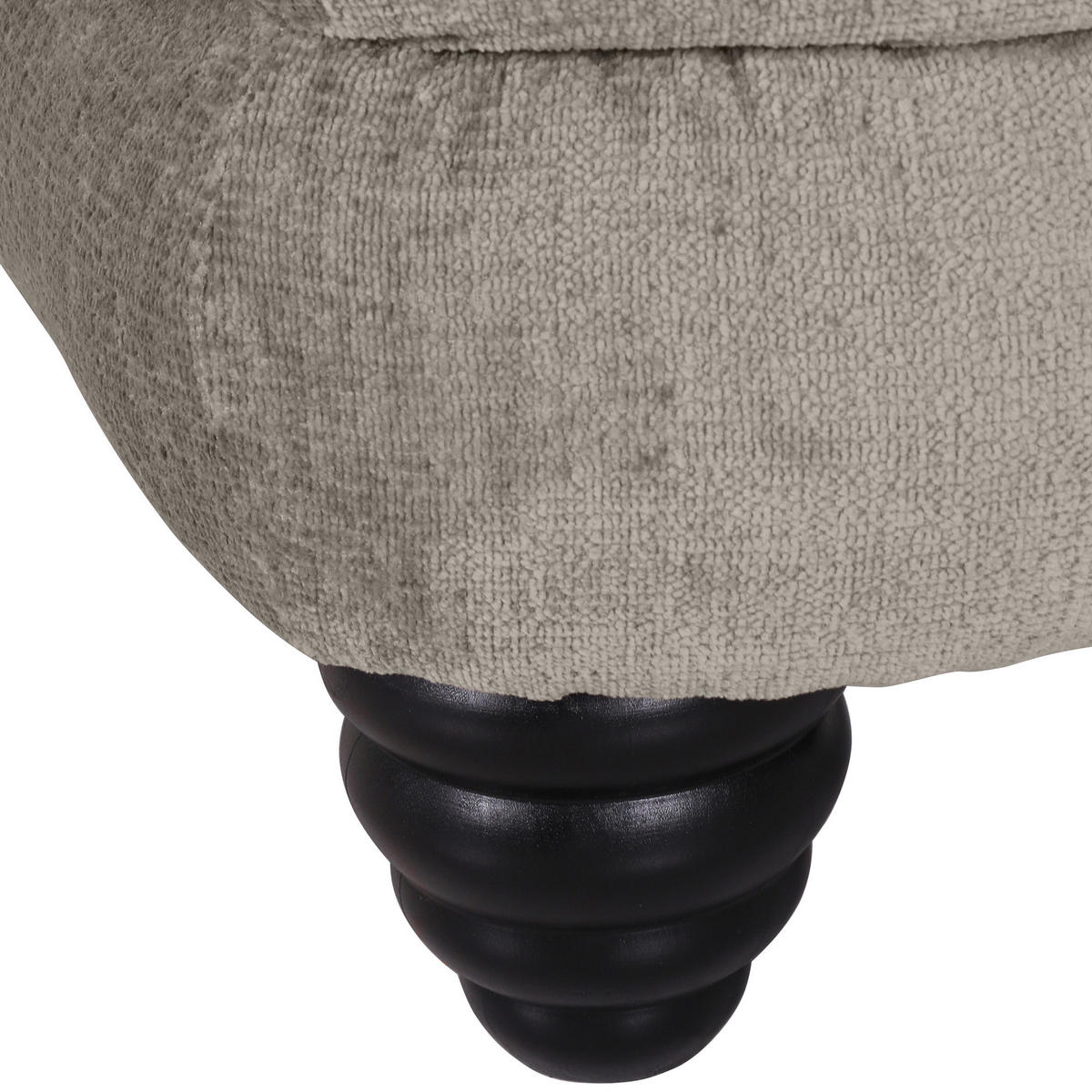 XXL-SESSEL in Chenille Hellgrau  - Hellgrau/Schwarz, Design, Holz/Textil (127/106/149cm) - Landscape