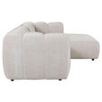 ECKSOFA in Chenille Creme  272/172 cm  - Creme/Schwarz, KONVENTIONELL, Kunststoff/Textil (272/172cm) - Carryhome