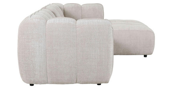 ECKSOFA in Chenille Creme  272/172 cm  - Creme/Schwarz, KONVENTIONELL, Kunststoff/Textil (272/172cm) - Carryhome