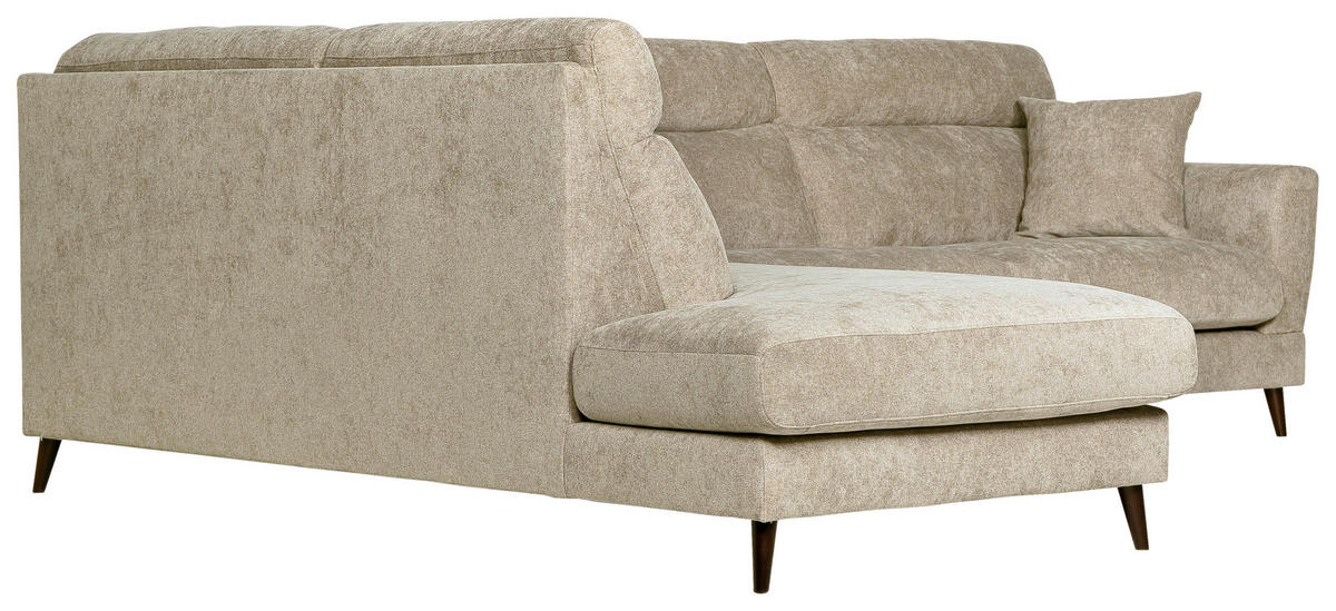 SOFFA i flatväv beige  - beige/mörkbrun, Klassisk, metall/trä (302/98/235/101cm) - Johann Jakob