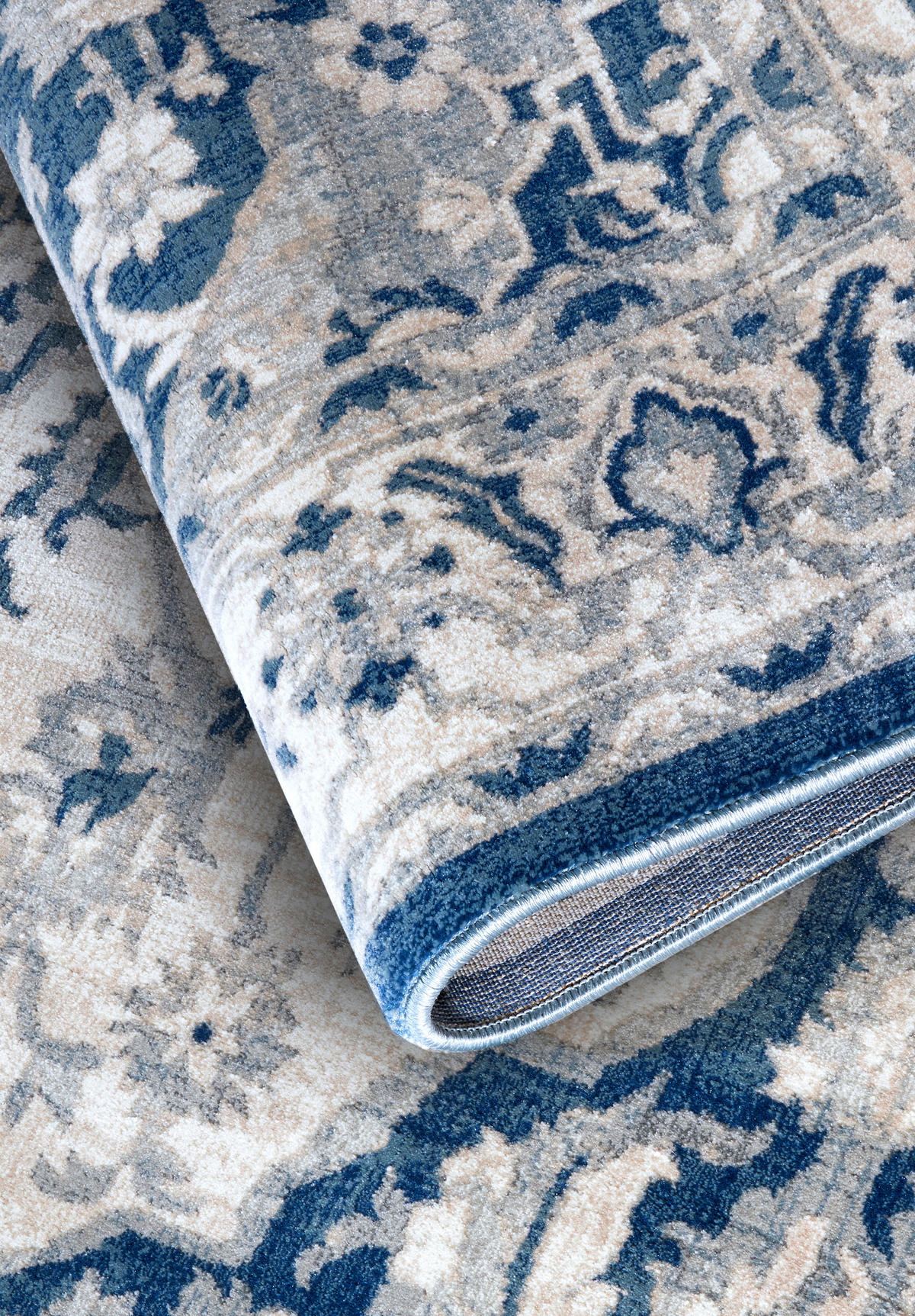 FLACHWEBETEPPICH 200/280 cm Kollektion 1869 Blau, Creme  - Blau/Creme, Design, Kunststoff/Textil (200/280cm) - Villeroy & Boch