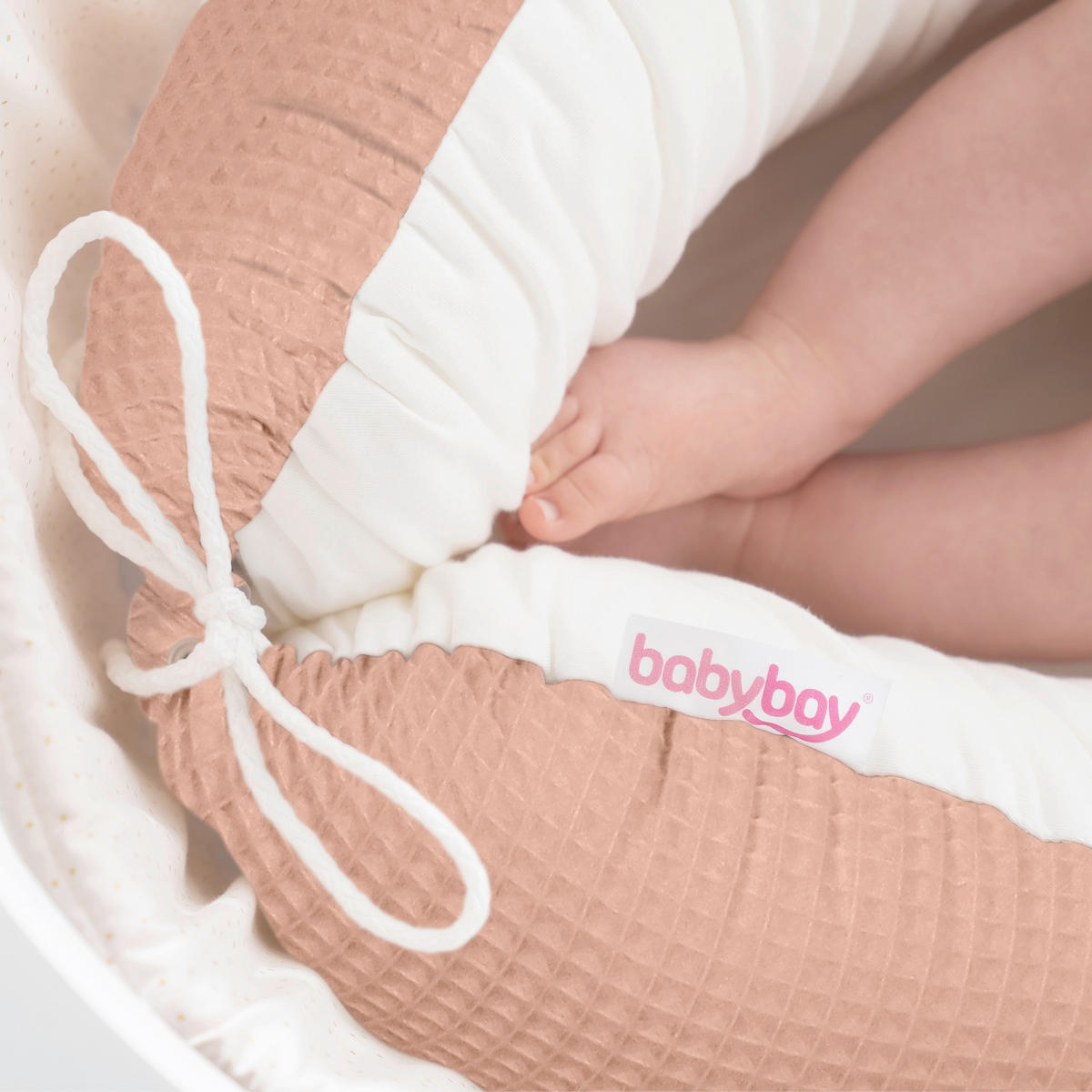 KUSCHELNEST babybay Kuschelnest Waffelpiqué  90/50/13 cm   - Hellrosa, Basics, Textil (90/50/13cm) - Babybay