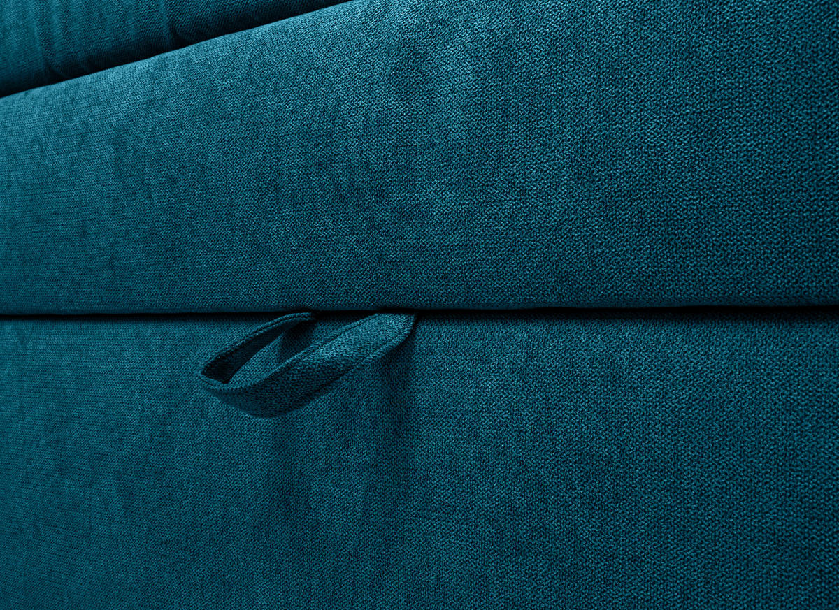 BOXSPRINGBETT 180/200 cm  in Petrol  - Petrol/Schwarz, KONVENTIONELL, Kunststoff/Textil (180/200cm) - Boxxx