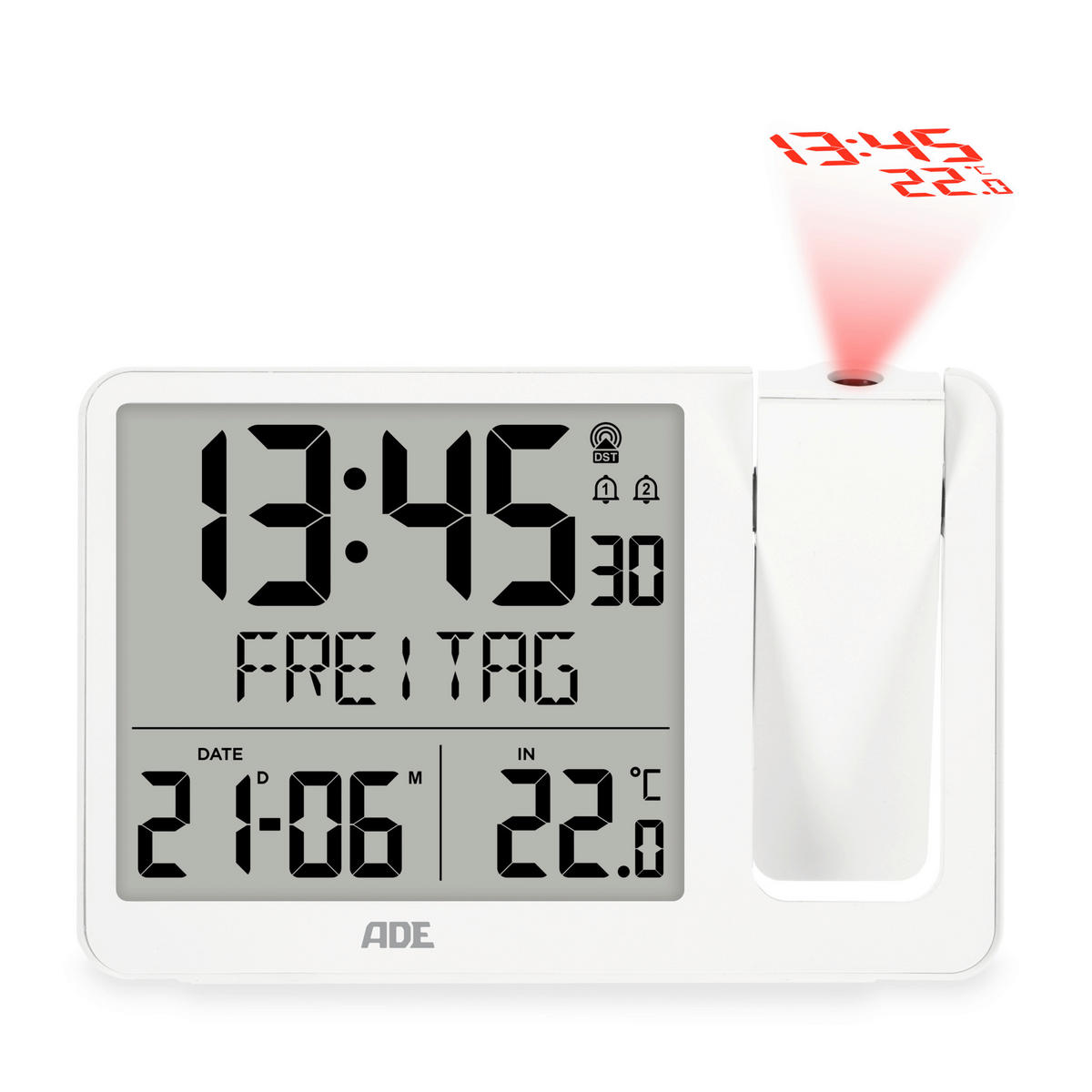 FUNKUHR Weiß  - Weiß, Basics, Kunststoff (15,4/10,4/4,2cm)