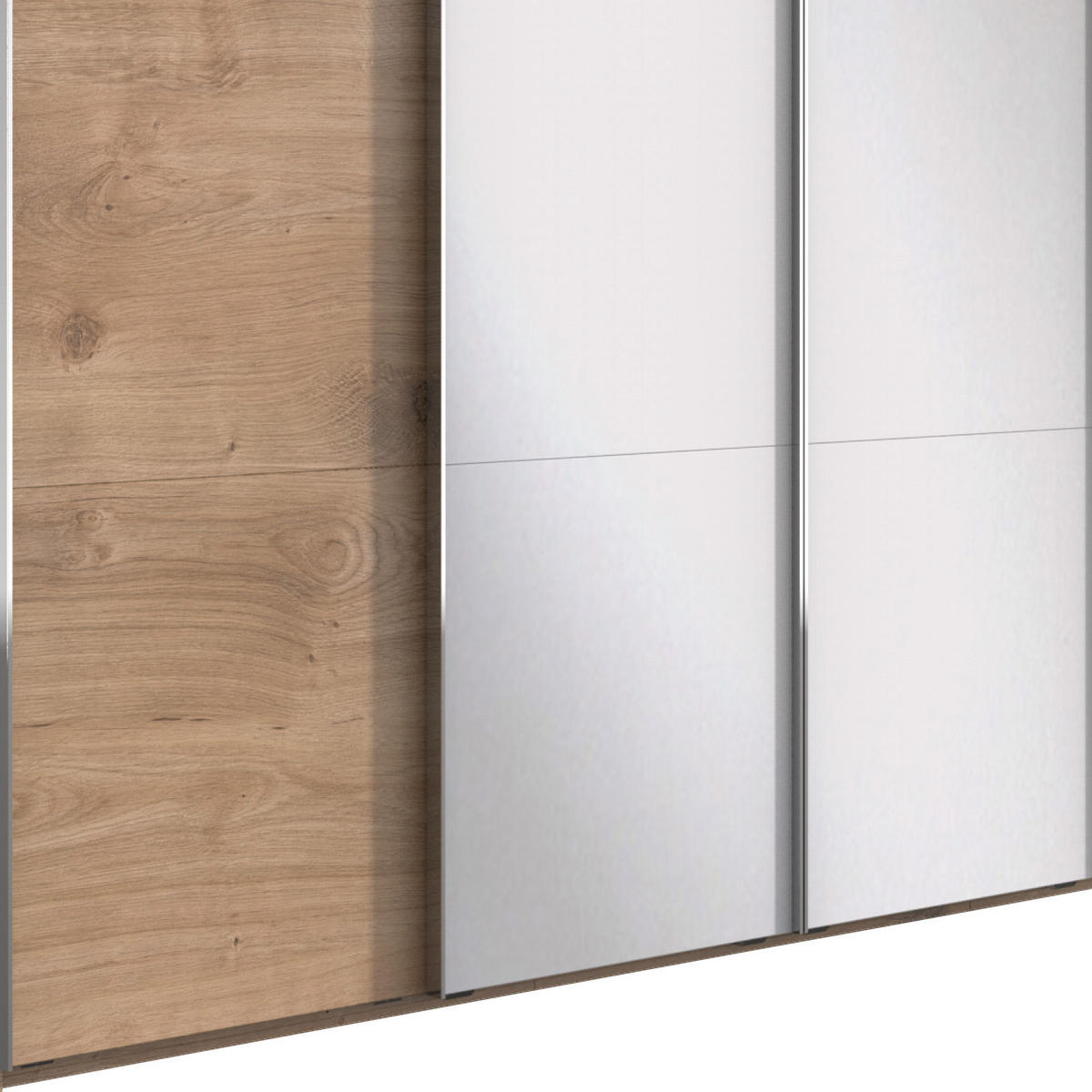 SKRIŇA S POS. DVER. – HOR.VED, farba duba, 350/216/65 cm - farba duba/chrómová, Basics, kov/kompozitné drevo (350/216/65cm) - MID.YOU
