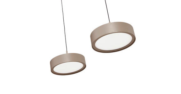 LED-HÄNGELEUCHTE 118/17,5/180 cm  - Sandfarben, Design, Metall (118/17,5/180cm) - Dieter Knoll