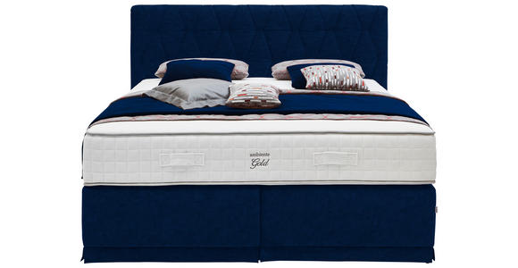 BOXSPRINGBETT 180/200 cm  in Blau  - Blau, KONVENTIONELL, Textil (180/200cm) - Ambiente