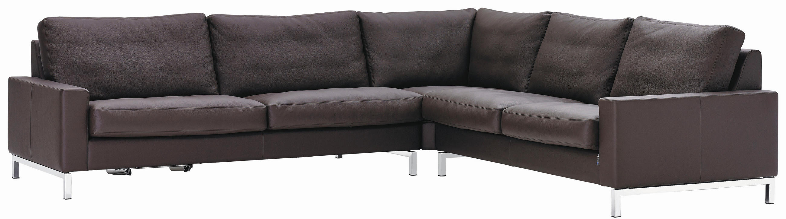 ECKSOFA in Echtleder Braun  280/252 cm  - Braun, KONVENTIONELL, Leder (280/252cm) - Erpo