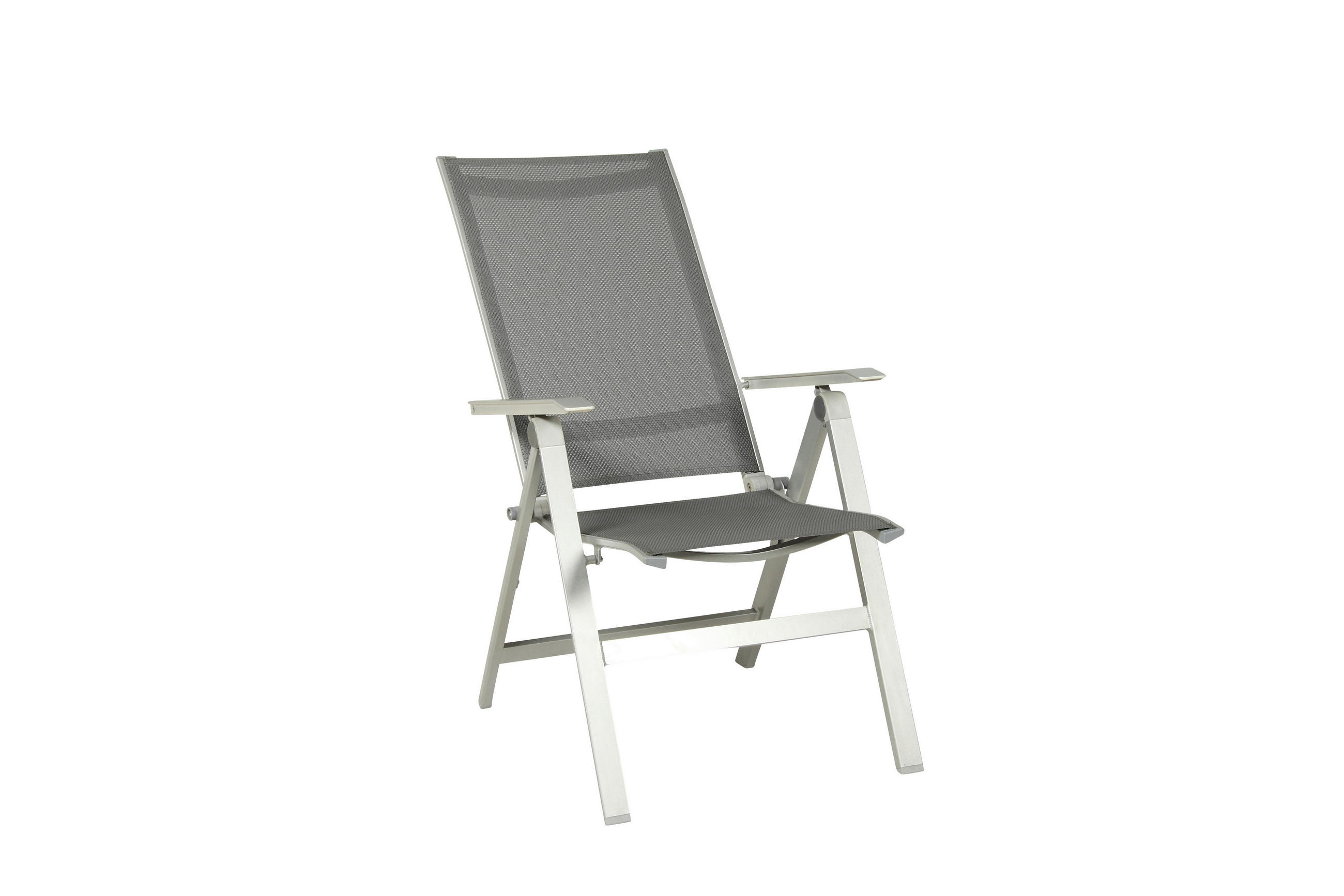 GARTENKLAPPSESSEL Aluminium Graphitfarben, Platinfarben  - Platinfarben/Graphitfarben, Basics, Metall (61/113/67cm) - Acamp