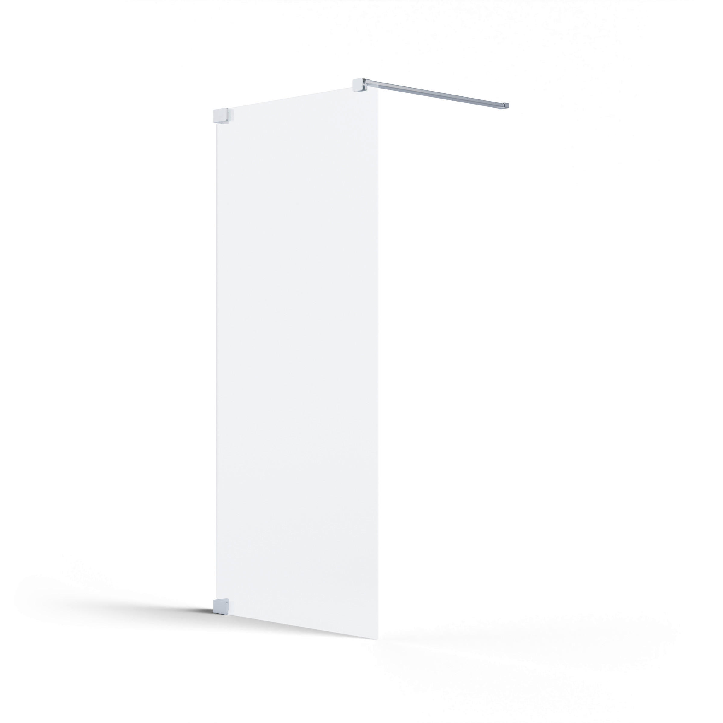 DUSCHTRENNWAND Silberfarben  80/200 cm  - Silberfarben, MODERN, Glas/Metall (80/200cm) - Schöner Wohnen