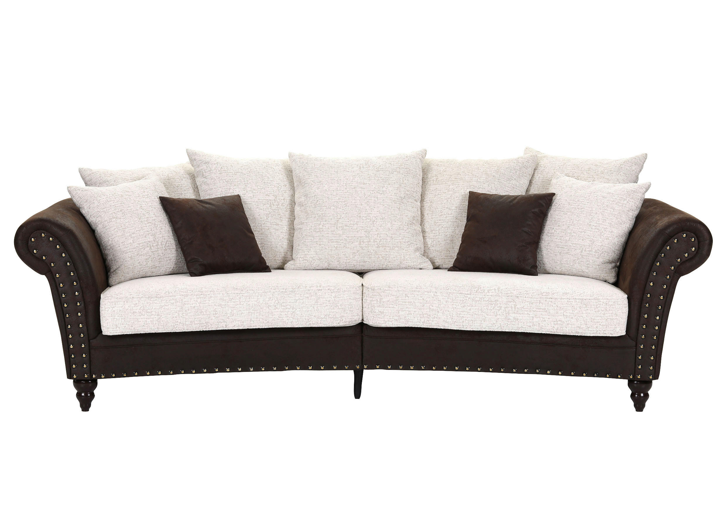 TROSJED tekstil smeđa - sivo-smeđa/tamno smeđa, Romantično / ladanjski, tekstil/drvo (273/79/50/125cm) - Landscape