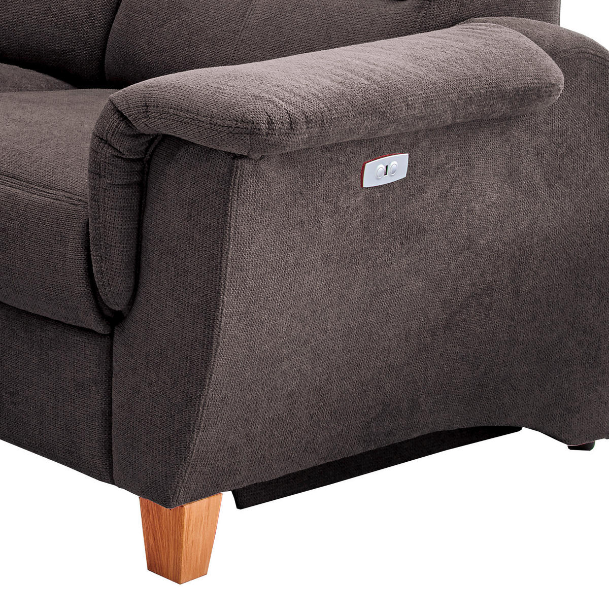 ECKSOFA in Struktur Anthrazit  238/241 cm  - Wildeiche/Anthrazit, KONVENTIONELL, Holz/Textil (238/241cm) - Livetastic