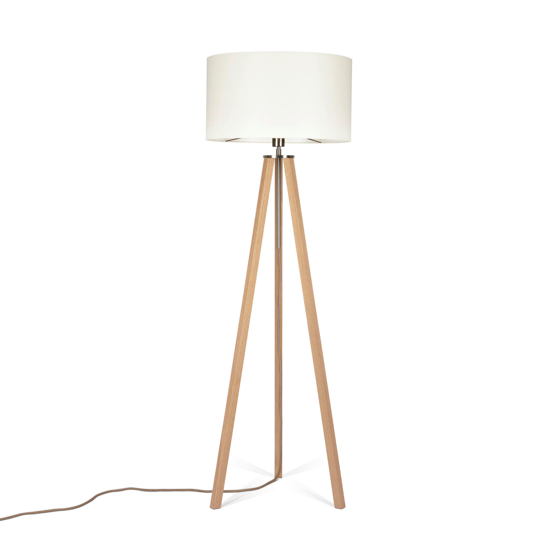STEHLEUCHTE  50/150/50 cm   - Eiche Bianco/Eichefarben, MODERN, Naturmaterialien/Holz (50/150/50cm)