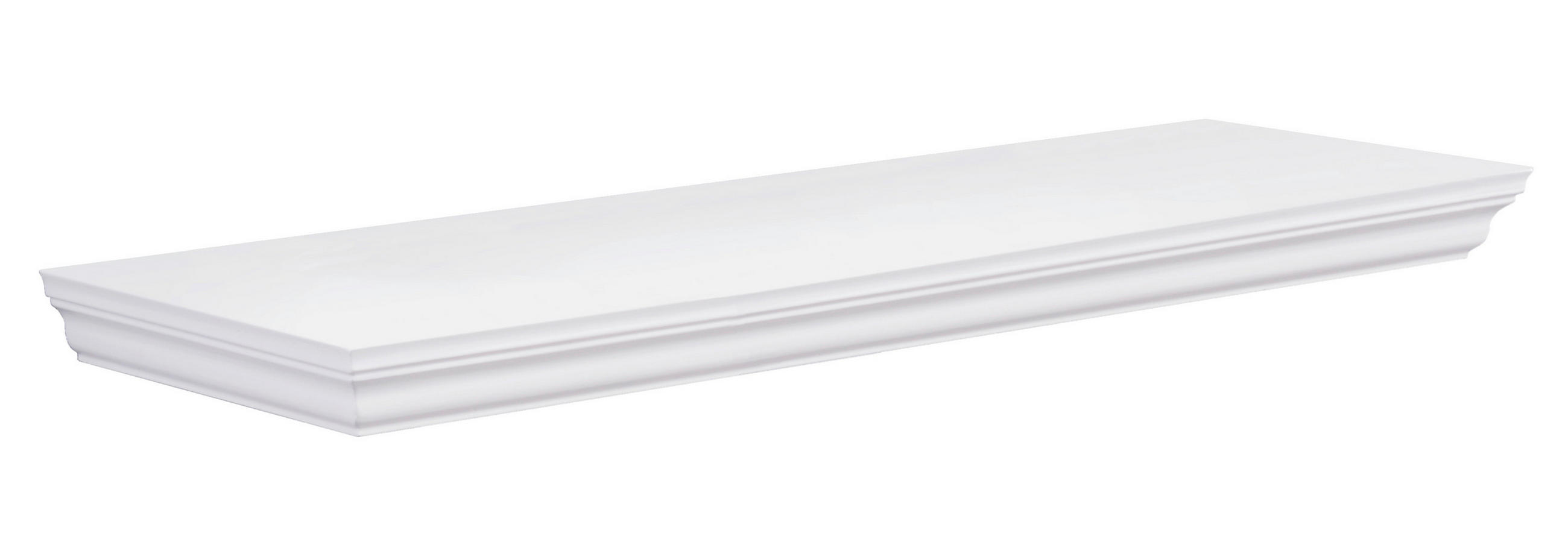 ZIDNA POLICA - bela, Osnovno, pločasti materijal (60/3,8/19,5cm) - Landscape