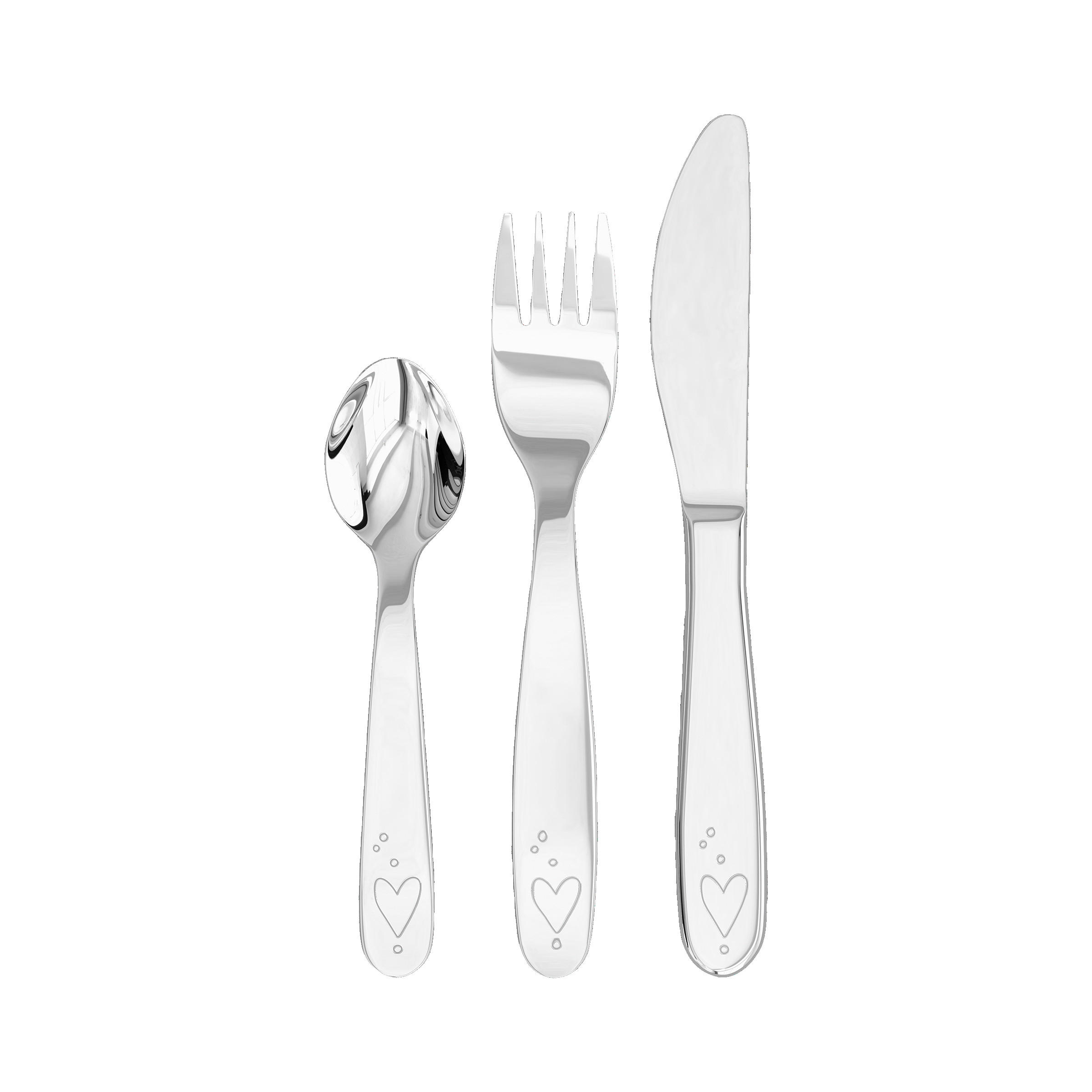 KINDERBESTECK - Edelstahlfarben, Basics, Metall (18/11/2,3cm) - Haba