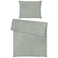 BETTWÄSCHE Tom Tailor Melange Bettwäsche mit Stehsaum Renforcé 140/200 cm  - Hellgrün, Basics, Textil (140/200cm) - Herding