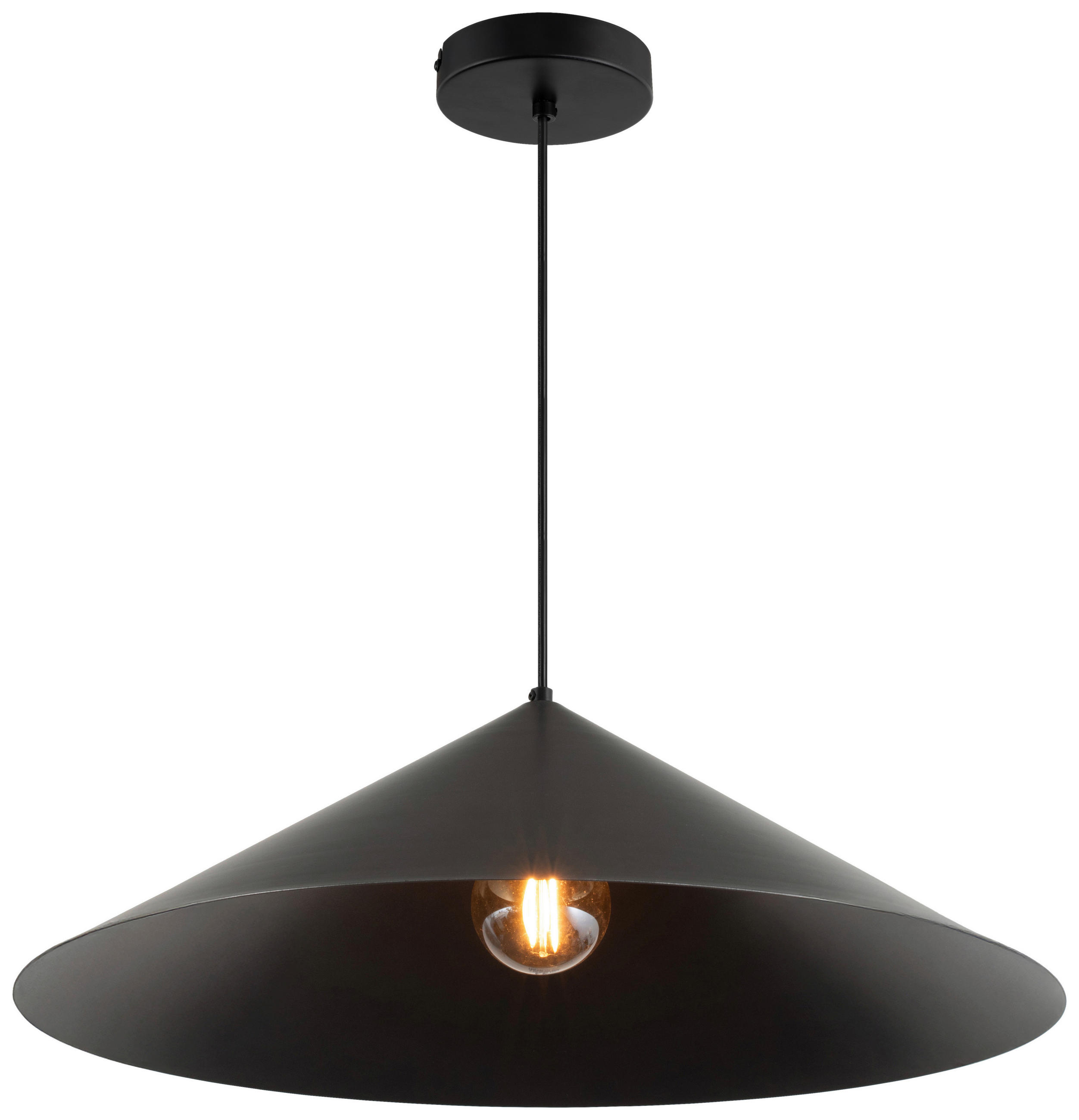 HÄNGELEUCHTE 60/120 cm  - Dunkelgrau/Schwarz, Design, Metall (60/120cm) - Collet's Monde