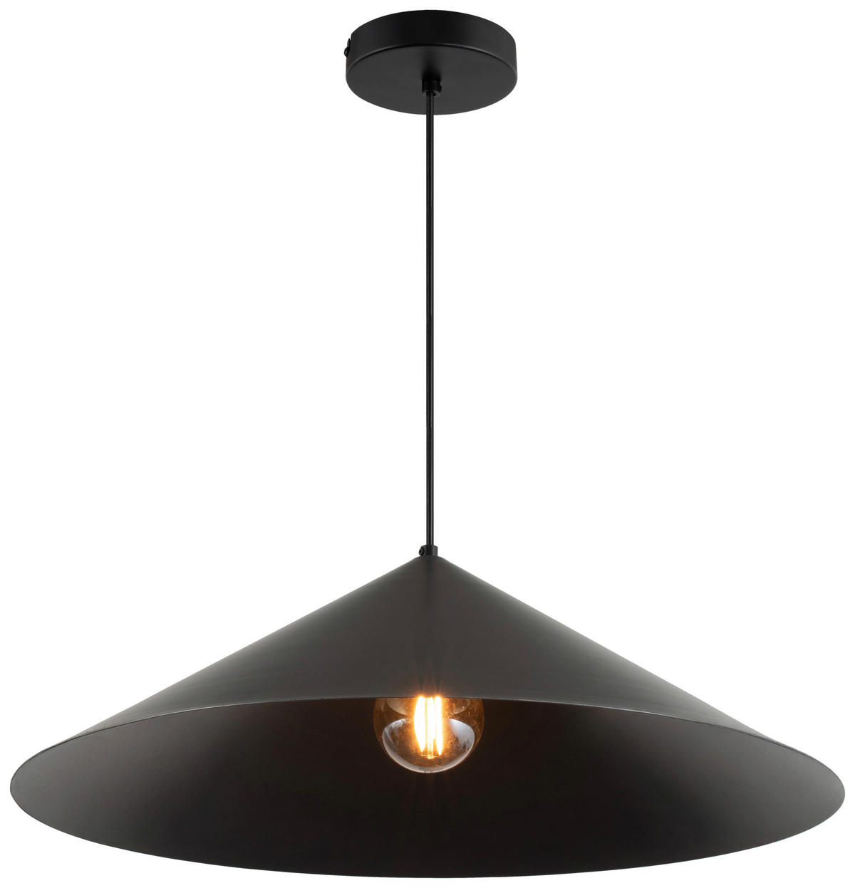 HÄNGELEUCHTE 60/120 cm  - Dunkelgrau/Schwarz, Design, Metall (60/120cm) - Collet's Monde