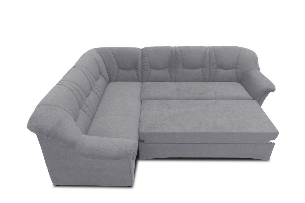 ECKSOFA Dunkelgrau Mikrofaser  - Dunkelgrau/Schwarz, KONVENTIONELL, Kunststoff/Textil (190/240cm) - MID.YOU