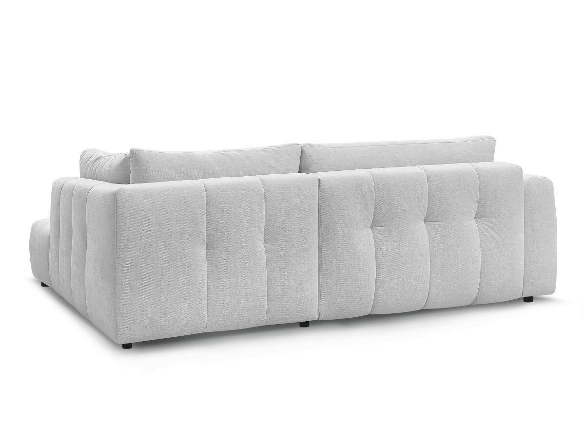 ECKSCHLAFSOFA FUJI Leinenoptik Hellgrau  inkl.  - Hellgrau/Schwarz, MODERN, Kunststoff/Textil (282/204cm)