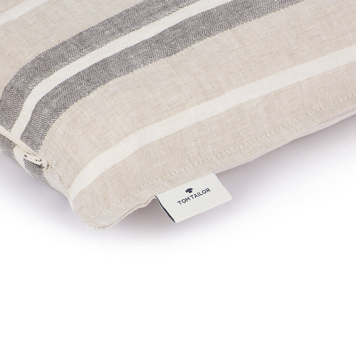 KUDDFODRAL Linen 40/40 cm  - beige, Klassisk, textil (40/40cm) - Tom Tailor