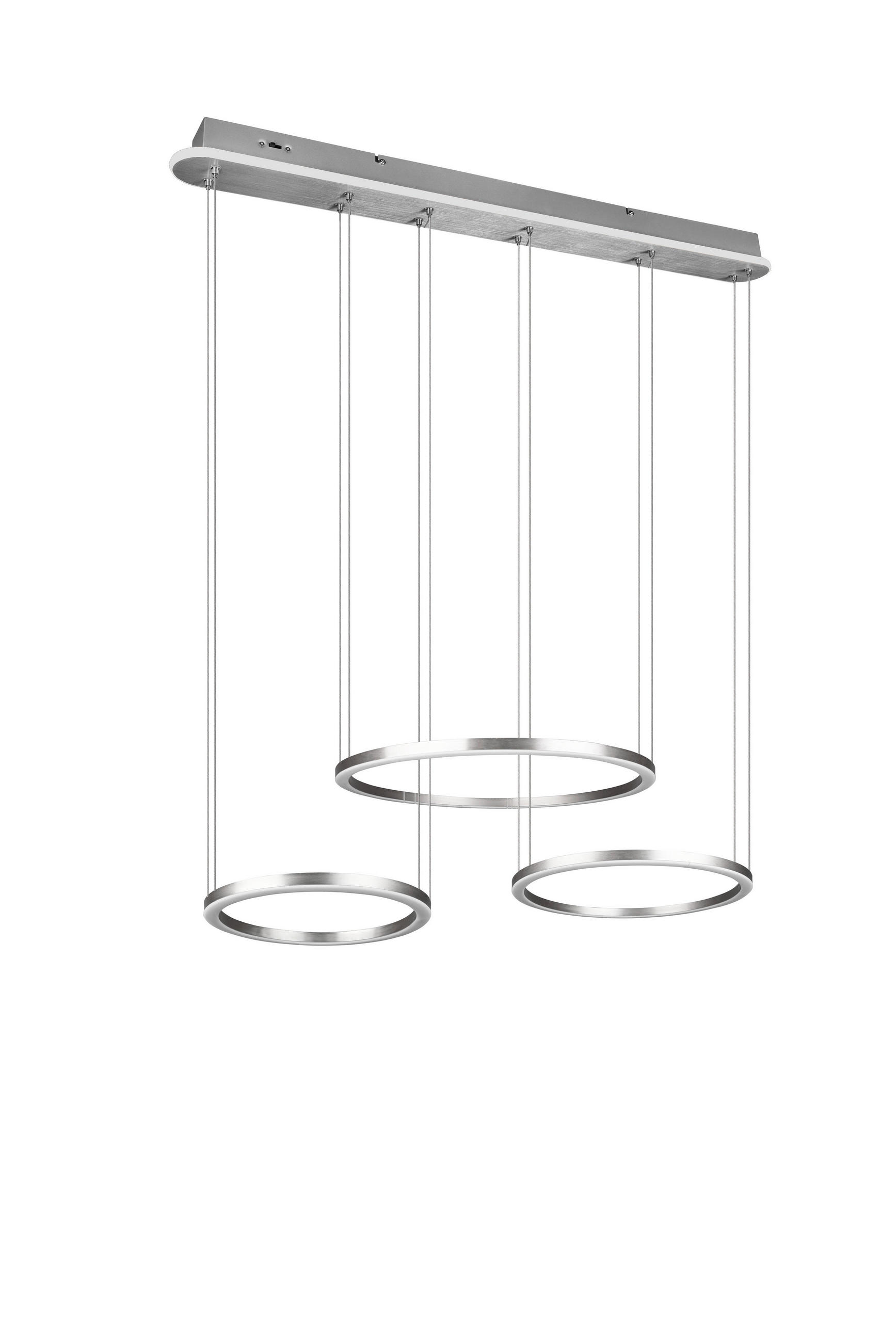 LED SVJETILJKA VISEĆA   90/150/50 cm     Morrison  - boje nikla, Design, metal (90/150/50cm)