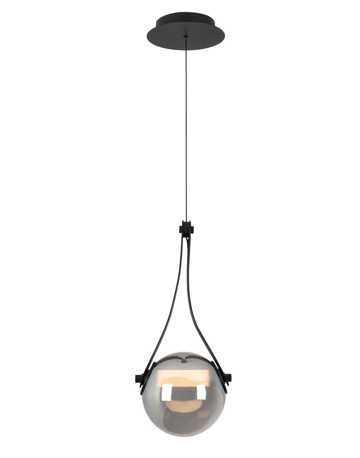 LED LUSTER  23/215 cm      - boja hroma/crna, Dizajnerski, staklo/metal (23/215cm) - Dieter Knoll