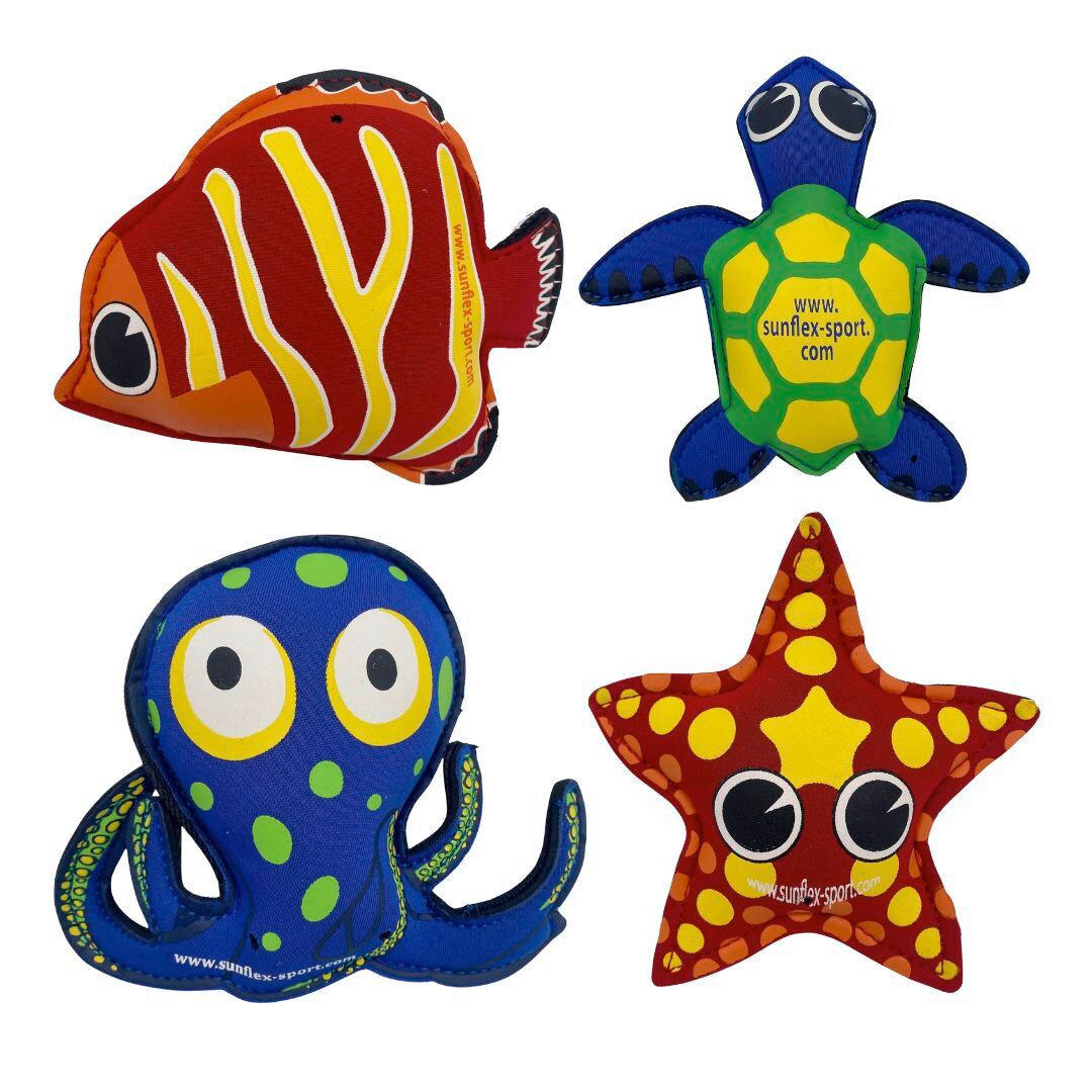 SCHWIMMTIER 14/14 cm Blau, Multicolor, Rot  - Blau/Rot, Basics, Textil (14/14cm) - sunflex