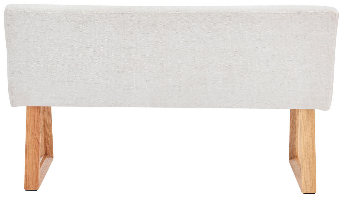 KLUPA  boje hrasta, bež  drvo, metal, tekstil      - boje hrasta/bež, Moderno, drvo/metal (140/82/61cm) - Livetastic