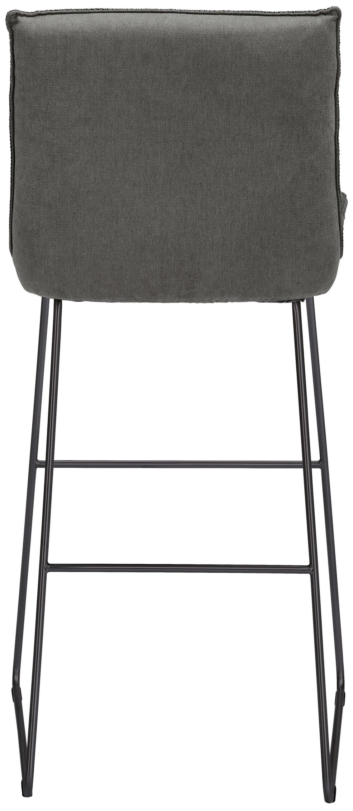 BARHOCKER in Metall, Textil Grau, Schwarz, Hellgrau  - Hellgrau/Schwarz, Design, Textil/Metall (51/107/59cm) - Dieter Knoll
