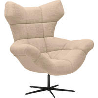 OHRENSESSEL in Chenille Taupe  - Taupe/Schwarz, Design, Textil/Metall (103/119/84cm) - Esposa